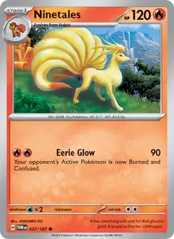 Ninetales 027/167 Twilight Masquerade Pokémon card