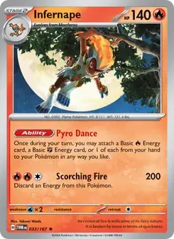 Infernape 033/167 Twilight Masquerade Pokémon card