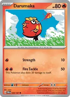 Darumaka 034/167 Twilight Masquerade Pokémon card