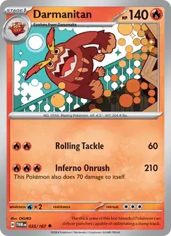 Darmanitan 035/167 Twilight Masquerade Pokémon card