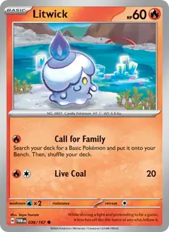 Litwick 036/167 Twilight Masquerade Pokémon card