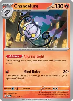 Chandelure 038/167 Twilight Masquerade Pokémon card