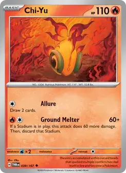 Chi-Yu 039/167 Twilight Masquerade Pokémon card