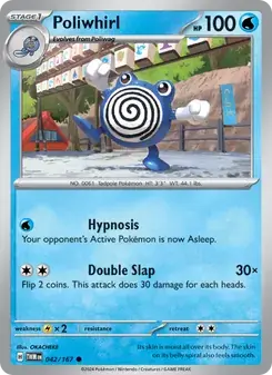 Poliwhirl 042/167 Twilight Masquerade Pokémon card