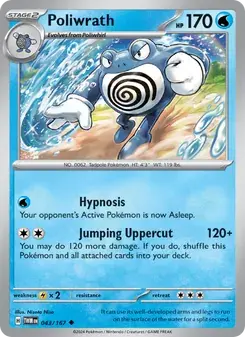 Poliwrath 043/167 Twilight Masquerade Pokémon card