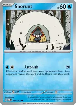 Snorunt 051/167 Twilight Masquerade Pokémon card