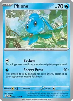 Phione 055/167 Twilight Masquerade Pokémon card