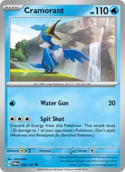 Cramorant 058/167 Twilight Masquerade Pokémon card