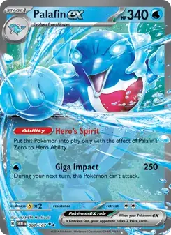 Palafin ex 061/167 Twilight Masquerade Pokémon card