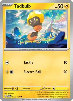 Tadbulb 073/167 Twilight Masquerade Pokémon card