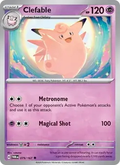 Clefable 079/167 Twilight Masquerade Pokémon card