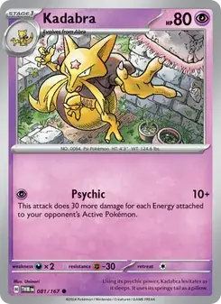 Kadabra 081/167 Twilight Masquerade Pokémon card