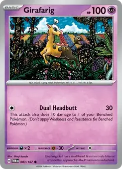 Girafarig 083/167 Twilight Masquerade Pokémon card