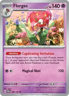 Florges 088/167 Twilight Masquerade Pokémon card