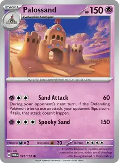 Palossand 092/167 Twilight Masquerade Pokémon card