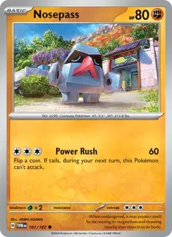 Nosepass 101/167 Twilight Masquerade Pokémon card