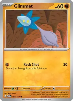 Glimmet 108/167 Twilight Masquerade Pokémon card