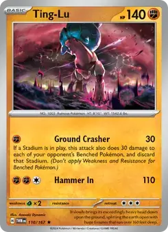 Ting-Lu 110/167 Twilight Masquerade Pokémon kaart
