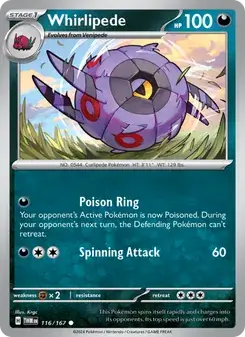 Whirlipede 116/167 Twilight Masquerade Pokémon card