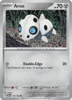 Aron 120/167 Twilight Masquerade Pokémon card