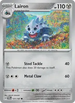 Lairon 121/167 Twilight Masquerade Pokémon card