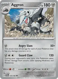 Aggron 122/167 Twilight Masquerade Pokémon card