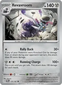Revavroom 125/167 Twilight Masquerade Pokémon card