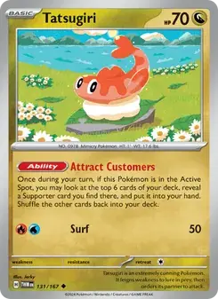 Carta Pokémon Tatsugiri 131/167 de Twilight Masquerade
