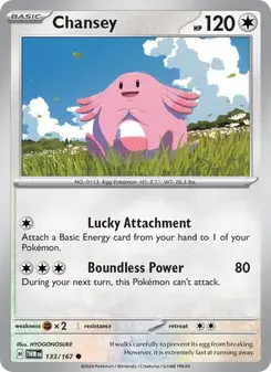 Chansey 133/167 Twilight Masquerade Pokémon card