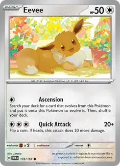 Eevee 135/167 Twilight Masquerade Pokémon card