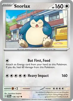 Snorlax 136/167 Twilight Masquerade Pokémon card