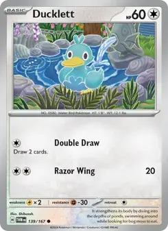 Ducklett 139/167 Twilight Masquerade Pokémon card