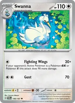 Swanna 140/167 Twilight Masquerade Pokémon card