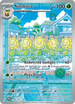 Sunflora 169/167 Twilight Masquerade Pokémon card