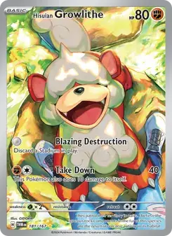 Hisuian Growlithe 181/167 Twilight Masquerade Pokémon card