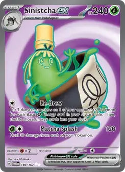Sinistcha ex 189/167 Twilight Masquerade Pokémon card