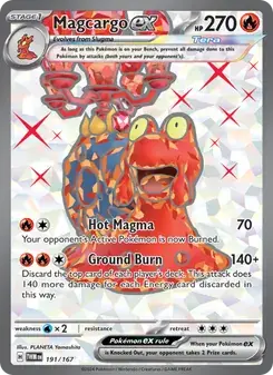 Magcargo ex 191/167 Twilight Masquerade Pokémon card
