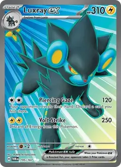 Luxray ex 195/167 Twilight Masquerade Pokémon kaart