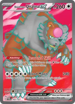 Bloodmoon Ursaluna ex 202/167 Twilight Masquerade Pokémon card