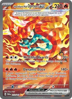 Hearthflame Mask Ogerpon ex 212/167 Twilight Masquerade Pokémon card