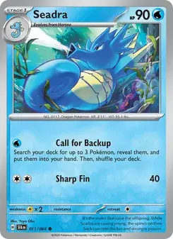 Seadra 011/64 Shrouded Fable Pokémon card