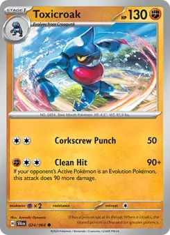 Toxicroak 024/64 Shrouded Fable Pokémon card