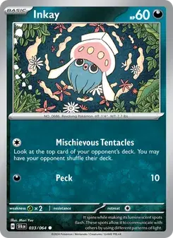 Inkay 033/64 Shrouded Fable Pokémon card