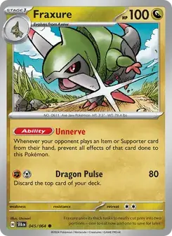 Fraxure 045/64 Shrouded Fable Pokémon card