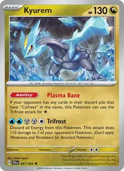 Kyurem 047/64 Shrouded Fable Pokémon card