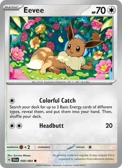 Eevee 050/64 Shrouded Fable Pokémon card