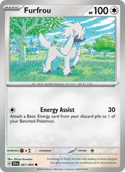 Furfrou 051/64 Shrouded Fable Pokémon card