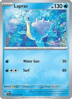 Lapras 031/142 Stellar Crown Pokémon card