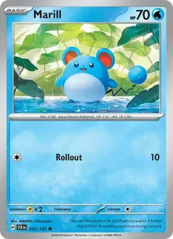 Marill 033/142 Stellar Crown Pokémon card