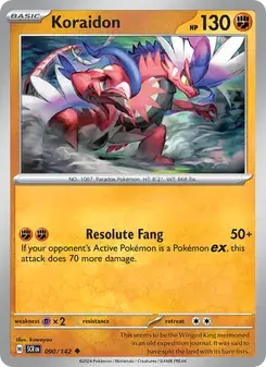 Koraidon 090/142 Stellar Crown Pokémon card
